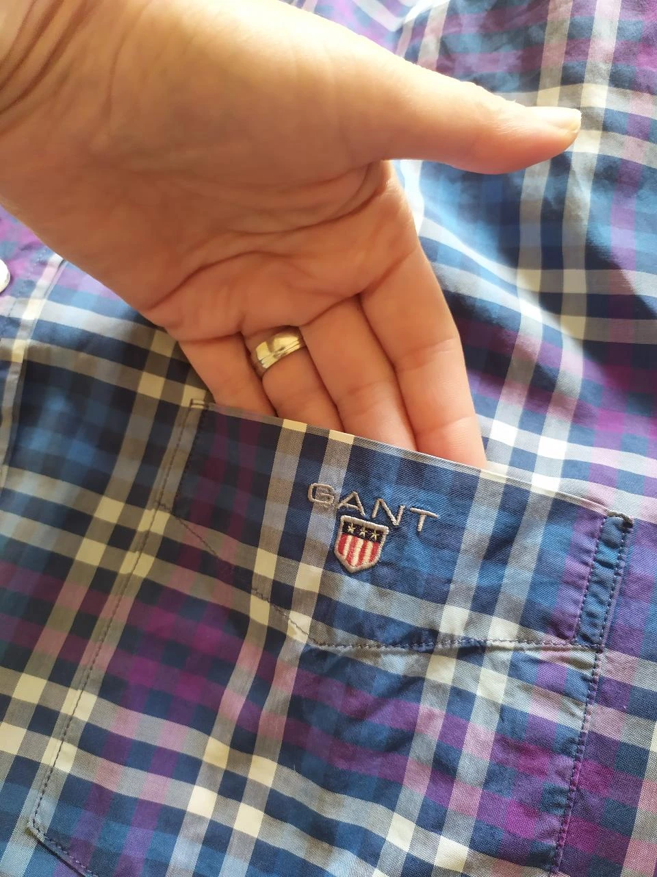 Chemise GANT Alessio Bay Poplin à Carreaux 100% Coton Homme S – photo 10